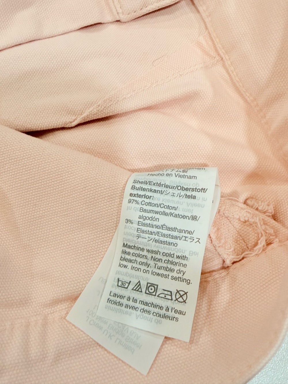 J.Crew Blush Pink Straight Leg Pants Size 24 High Rise Cotton Stretch - Picture 10 of 10
